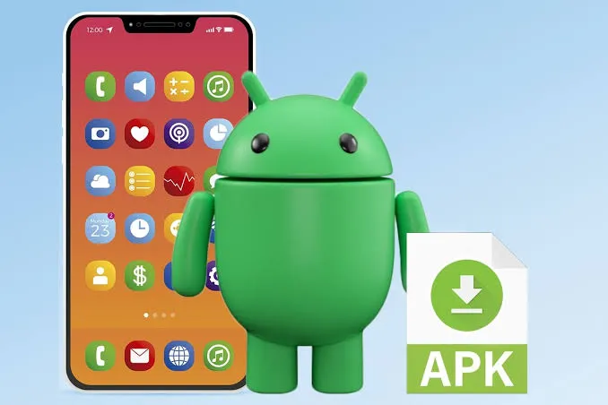 Android phone and APK download graphic for the Hulusport mobile app